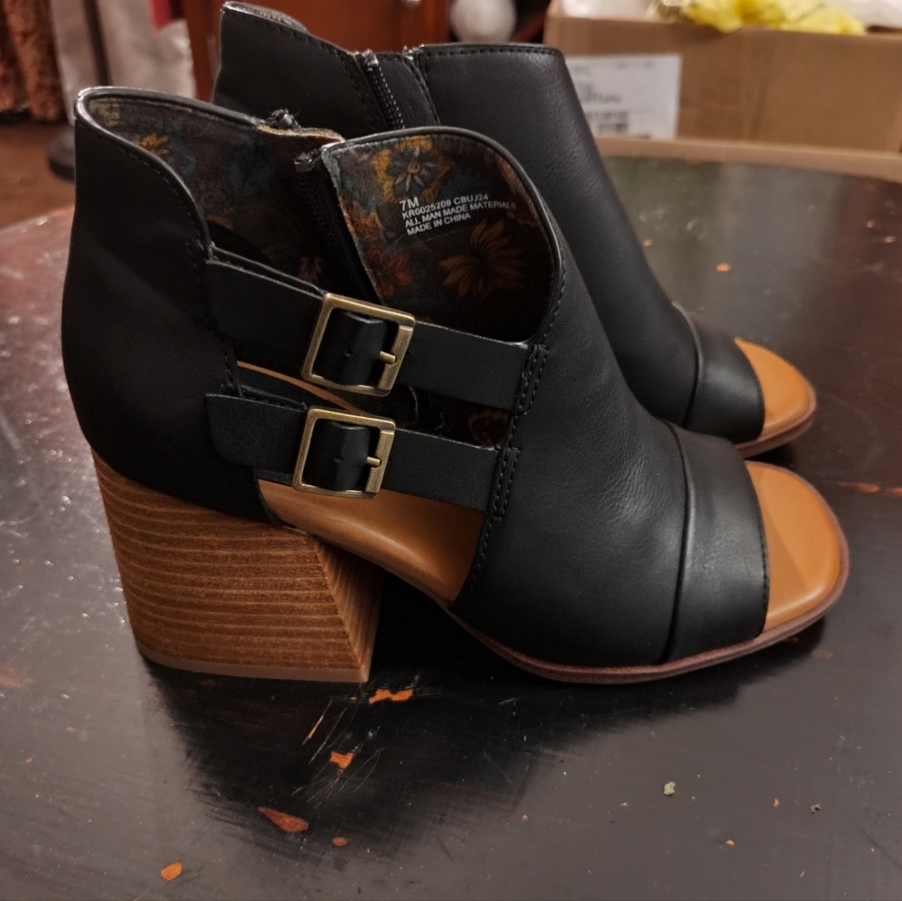 Black and Brown Women's Ankle Boots
